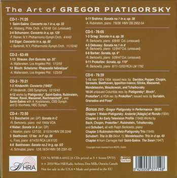 6CD/DVD/Dobozkészlet Gregor Piatigorsky: The Art Of  (Rare 78s Unissued Studio Recordings, Public Performances And Broadcasts)
