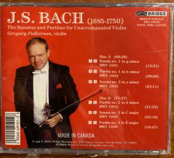 2CD Johann Sebastian Bach: The Sonatas And Partitas For Unaccompanied Violin
