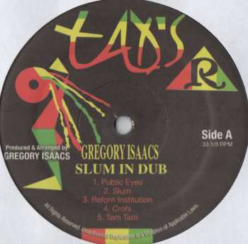 LP Gregory Isaacs: Slum In Dub 