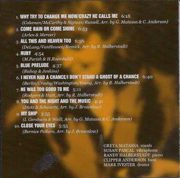 CD Greta Matassa: All This And Heaven Too (Live At Bake's Place)