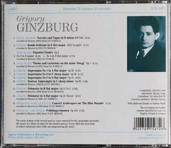 CD Grigory Ginsburg: The Russian Piano Tradition - His Early Recordings Volume 2