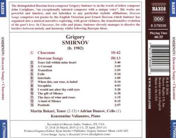 CD Grigory Smirnov: Dowson Songs - Chaconne