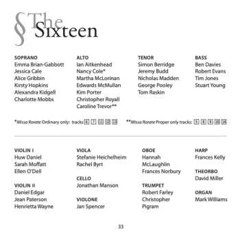 CD The Sixteen: Conductus Funebris / Litaniae De Providentia Divina / Missa Rorate Caeli