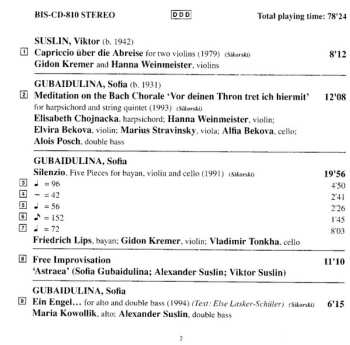 CD Gidon Kremer: Astraea. Live At Lockenhaus