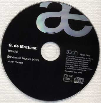CD Guillaume de Machaut: Ballades