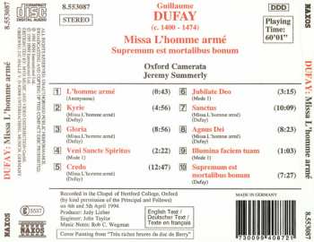 CD Guillaume Dufay: Missa L'Homme Armé / Supremum Est Mortalibus Bonum