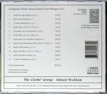 CD Guillaume Dufay: Sacred Music From Bologna Q15 