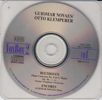 2CD Otto Klemperer: Beethoven, Chopin & Schumann Piano Concerto Encores