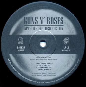 2LP Guns N' Roses: Appetite For Destruction LTD
