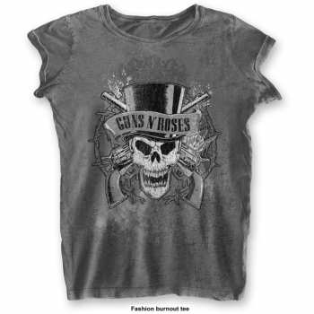 Merch Guns N' Roses: Guns N' Roses Ladies T-shirt: Faded Skull (burnout) (small) S