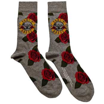 Merch Guns N' Roses: Guns N' Roses Unisex Ankle Socks: Bullet Roses (grey) (uk Size 4 - 7) 36 - 42