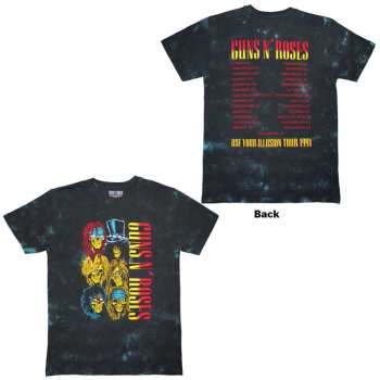 Merch Guns N' Roses: Guns N' Roses Unisex T-shirt: Uyi Tour '91 (black) (back Print & Wash Collection) (small) S
