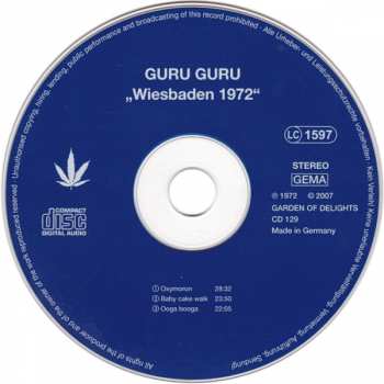 CD Guru Guru: Wiesbaden 1972