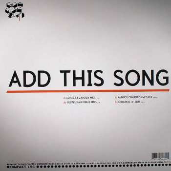 LP Gusgus: Add This Song