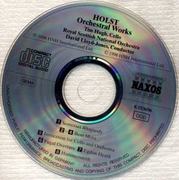 CD Gustav Holst: Beni Mora • Somerset Rhapsody • Hammersmith • Egdon Heath • Invocation For Cello And Orchestra