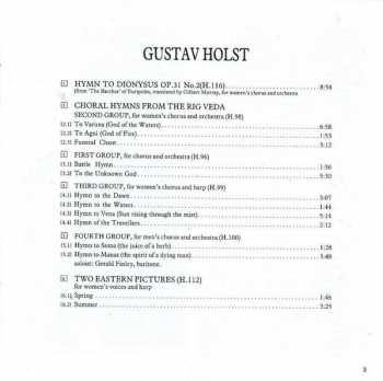 CD The Royal Philharmonic Orchestra: Hymns From The Rig Veda / Two Eastern Pictures / Hymn To Dionysus PIC