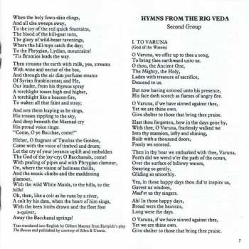 CD The Royal Philharmonic Orchestra: Hymns From The Rig Veda / Two Eastern Pictures / Hymn To Dionysus PIC