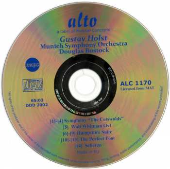 CD Gustav Holst: The Cotswolds Symphony / Walt Whitman Overture / A Hampshire Suite / The Perfect Fool / Scherzo
