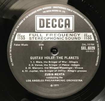 LP Los Angeles Philharmonic Orchestra: The Planets