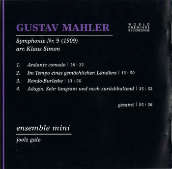 SACD Gustav Mahler: Mahler 9.