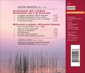 CD Gustav Mahler: Symphonie No. 1, Rückert-Lieder