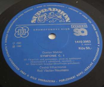 LP The Czech Philharmonic Orchestra: Symphony No˚ 1