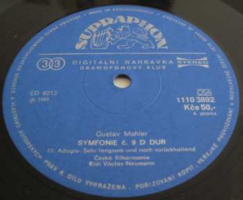 2LP The Czech Philharmonic Orchestra: Symphony No. 9 (2xLP)