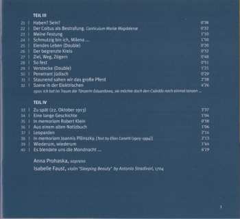 CD Anna Prohaska: Kafka-Fragmente