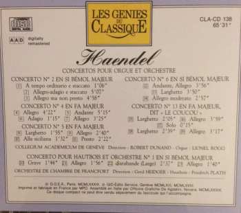 CD Georg Friedrich Händel: 5 Concertos Pour Orgue - 1 Concerto Pour Hautbois