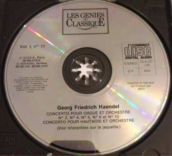 CD Georg Friedrich Händel: 5 Concertos Pour Orgue - 1 Concerto Pour Hautbois