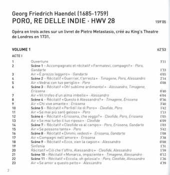 3CD Georg Friedrich Händel: Poro, Re Delle Indie