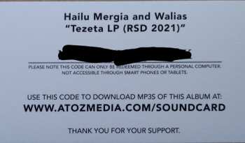 LP Hailu Mergia: Tezeta