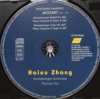 CD Heidelberger Sinfoniker: Wolfgang Amadeus Mozart - Piano Concerto 20+21 KV 466+467