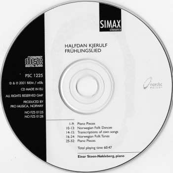CD Einar Steen-Nøkleberg: Fruhlingslied: Works For Piano