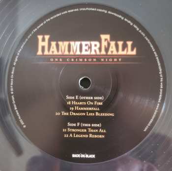 3LP/Dobozkészlet HammerFall: One Crimson Night DLX | CLR