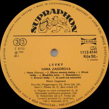 2LP Hana Zagorová: Lávky