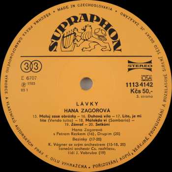 2LP Hana Zagorová: Lávky