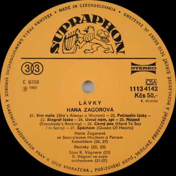2LP Hana Zagorová: Lávky