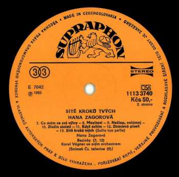 LP Hana Zagorová: Sítě Kroků Tvých
