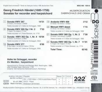 SACD Georg Friedrich Händel: A Flauto E Cembalo: Sonatas For Recorder And Harpsichord