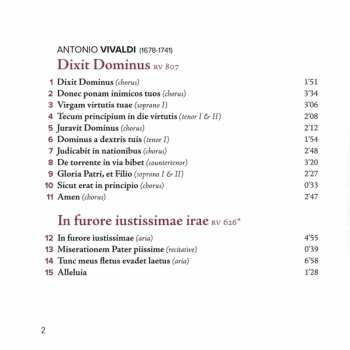 SACD Antonio Vivaldi: Dixit Dominus HWV 232 / Dixit Dominus RV 807 / In Furore Iustissimae Irae RV 626