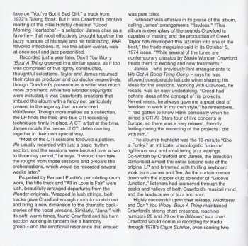 CD Hank Crawford: Wildflower & Don't You Worry 'Bout A Thing