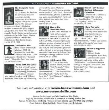 CD Hank Williams: Beyond The Sunset