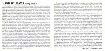 CD Hank Williams: His Greatest Hits, Volume 1 - Honky Tonkin'