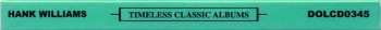 5CD/Dobozkészlet Hank Williams: Timeless Classic Albums