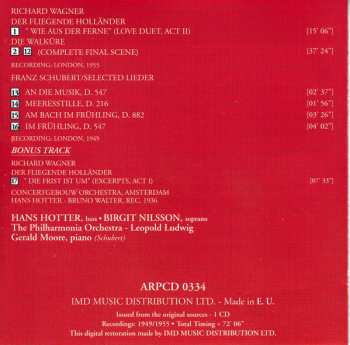 CD Birgit Nilsson: Wagner - Arias & Scenes From Der Fliegende Holländer Die Walküre, Schubert - Selected Lieder