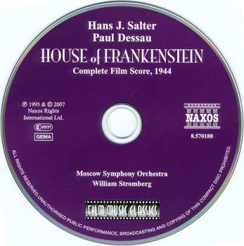 CD William Stromberg: House of Frankenstein (The Complete 1944 Score)