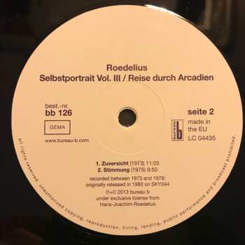 LP Hans-Joachim Roedelius: Selbstportrait Vol. III / Reise Durch Arcadien