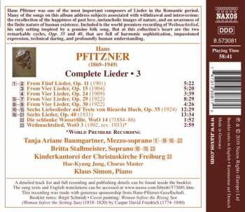 CD Hans Pfitzner: Complete Lieder - 3