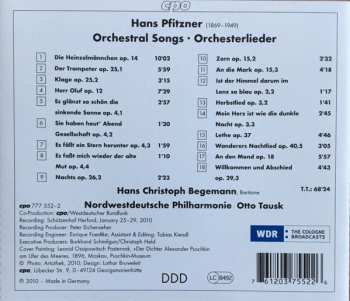 CD Hans Pfitzner: Orchesterlieder